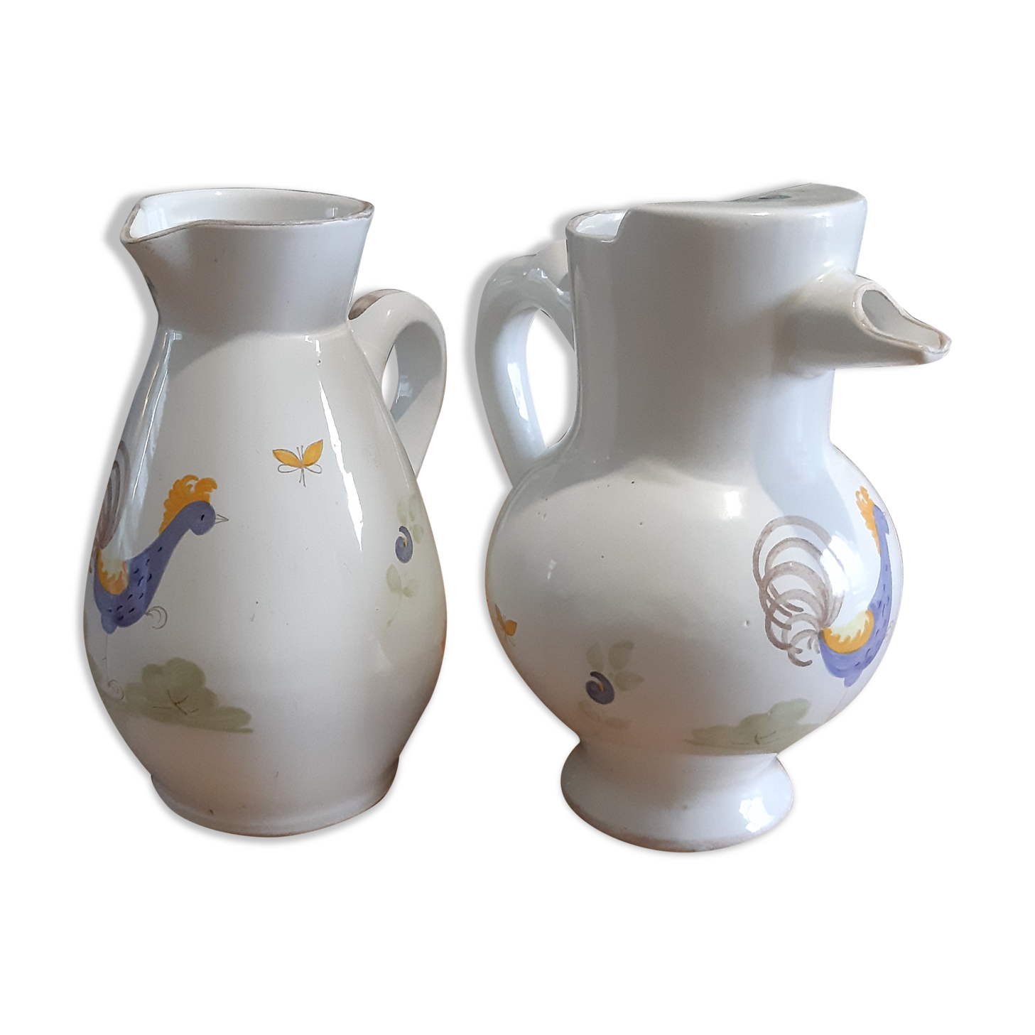 2 Pitchers in Faience of La Chapelle des Pots