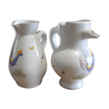 2 Pitchers in Faience of La Chapelle des Pots