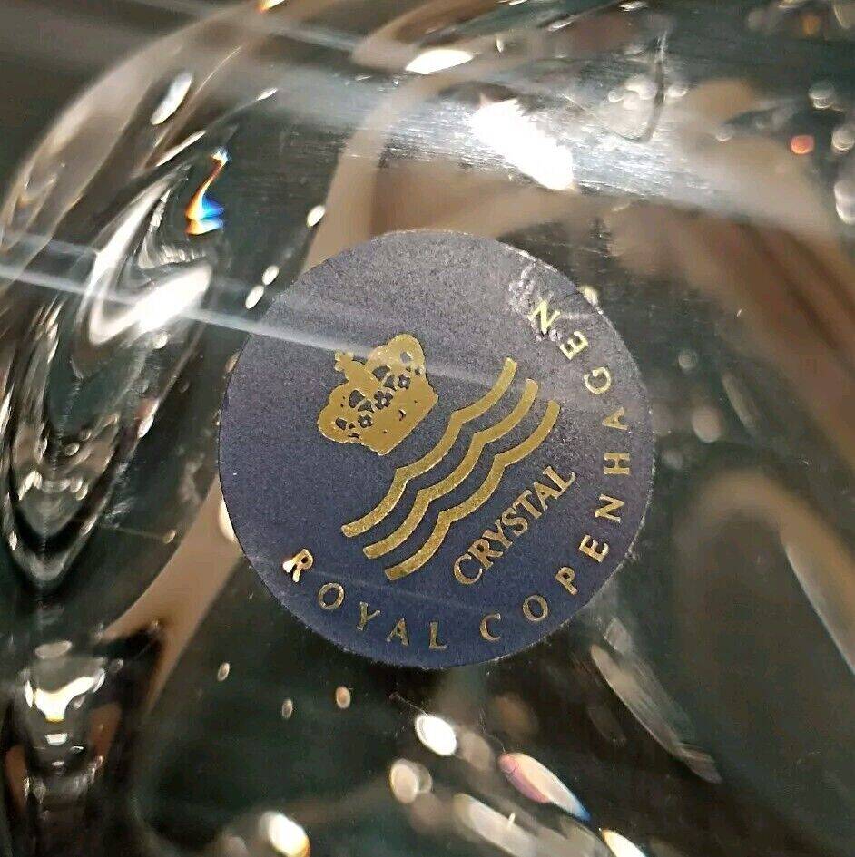 Tealight holder, vintage crystal pocket, Royal Copenhagen, Denmark 1980