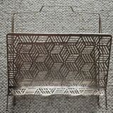 Gold metal magazine rack