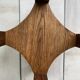 Oak guéridon D40cm, restored, moulded legs.