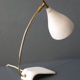 Cosack Mid Century table lamp with beige shrink paint and brass neck