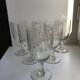 ensemble de 6 grands verres à vin en cristal gravé début XXème