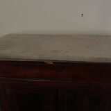 White marble mahogany showcase