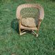 Rattan armchair with cushion