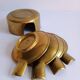 Set of 4 vintage brass nesting ashtrays