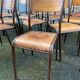 20 vintage school chairs in metal and wood design Mid-century vintage 1960 french Mullca