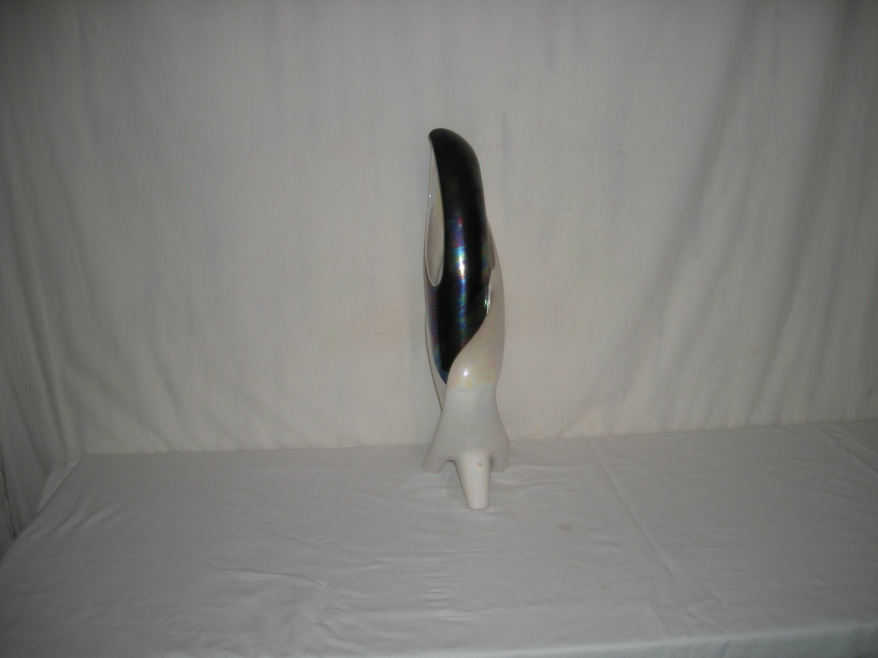 Camillo Lusso tripod vase - Turin ceramics from the 50s