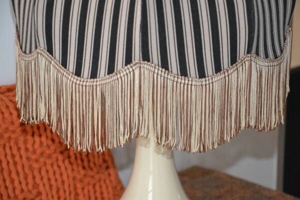 Lampe en céramique ancienne Création L&C abat-jour refait