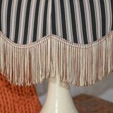 Antique ceramic lamp, L&C creation, lampshade refurbished