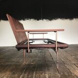 Sofa Walnut copper Wentworth Toothill years 50/60