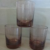 3 bubble glass water glasses
