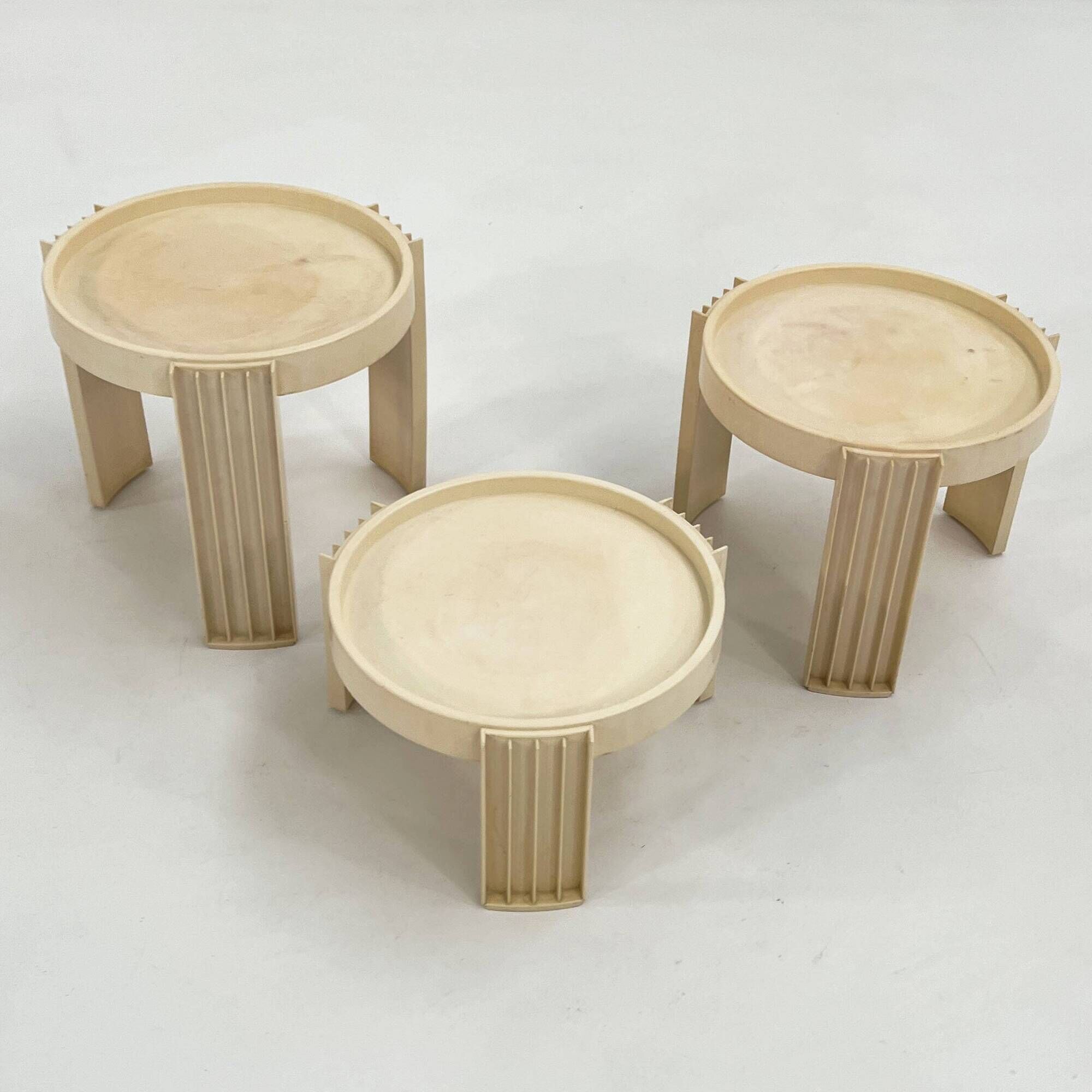 3 nesting tables Marema by Gianfranco Frattini for Cassina, 1960