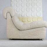 Chair "Space Age" in unbleached wool, France, circa 1970