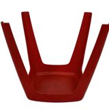 Vintage Space age plastic stool table mid century red plant stand