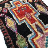 Moroccan Berber carpet Boucherouite 2.1x1.1m