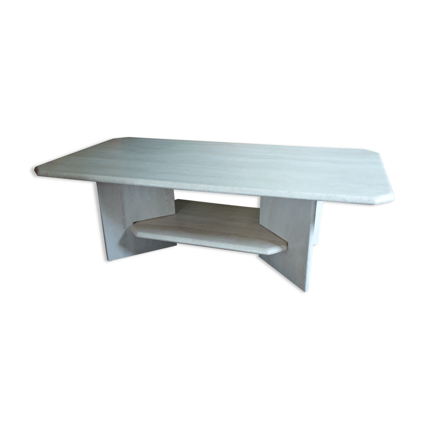 Vintage marble travertine table roset line