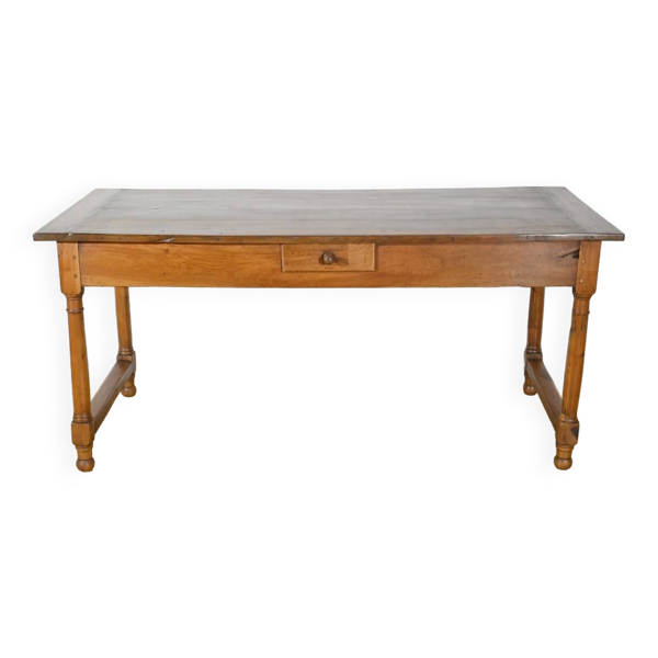 Table de ferme de propriété en merisier, style Louis XIV, début XIXème