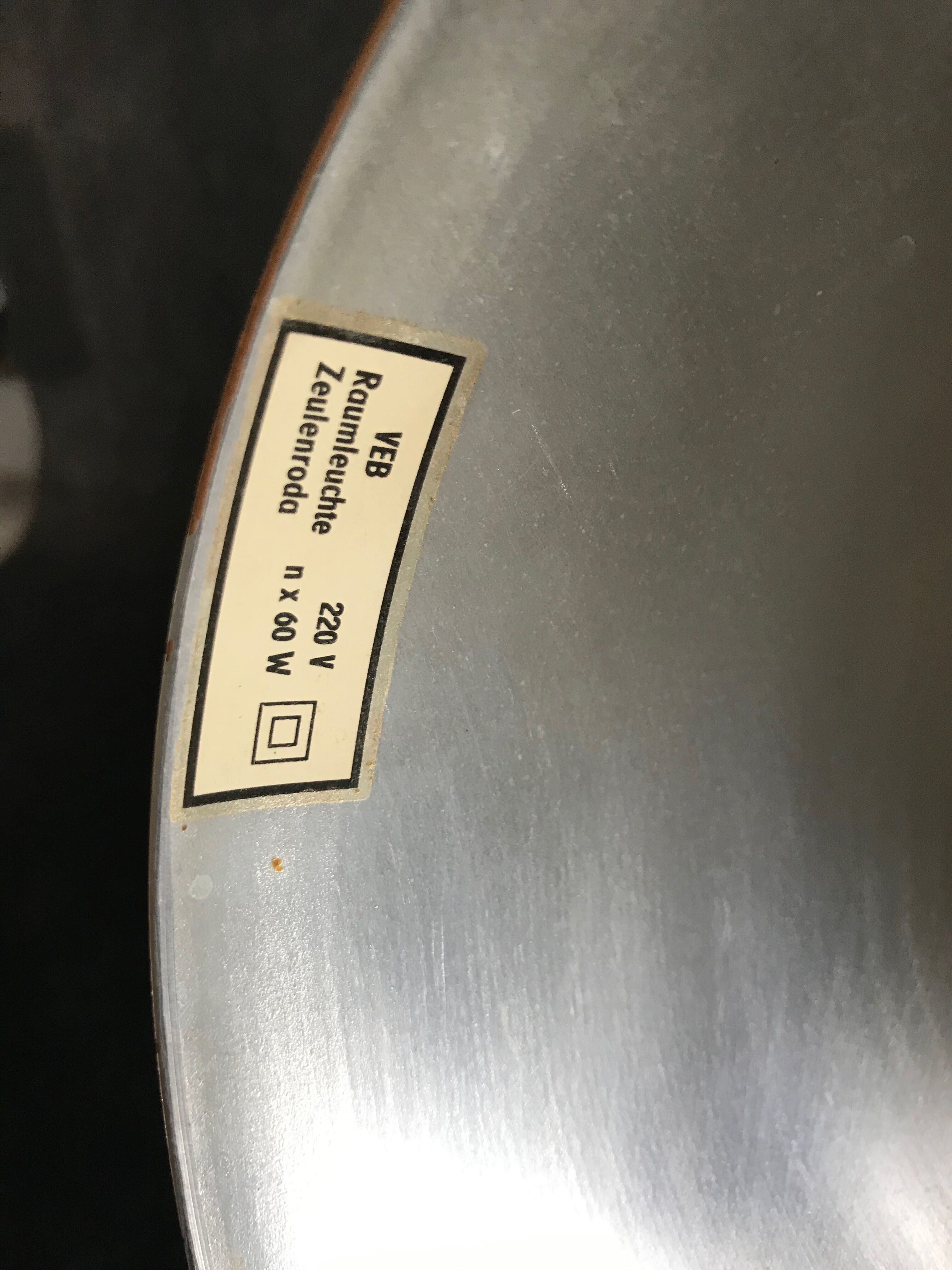 1050 GW Veb Raumleuchte Zeulenroda architect's lamp