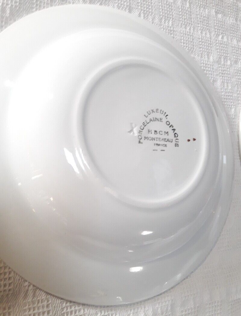 9 hollow plates Luxeuil HBCM flowers and foliage
