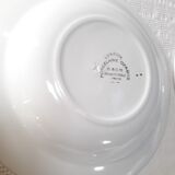 9 assiettes creuses Luxeuil HBCM fleurs et feuillages