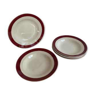 6 assiettes Digoin Sarreguemines