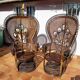 Armchair Emmanuelle rattan tinted brown