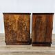 1940 Art Decò nightstands in walnut with door and shelf