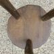Tabouret tripode en bois massif 1950
