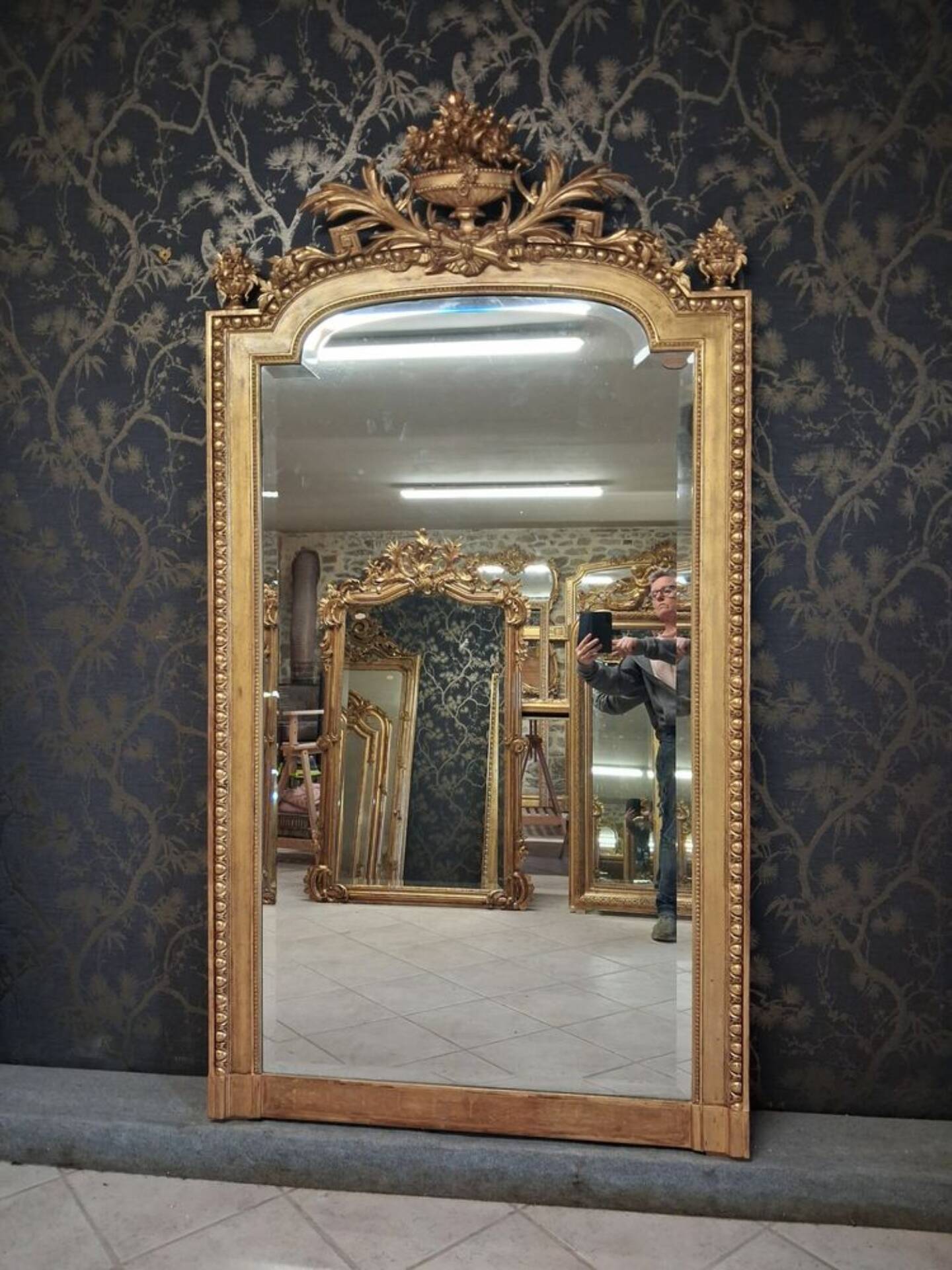 Miroir époque XIX 204 x 110