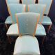 Suite 6 chaises design moderniste 1950