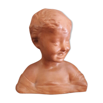 Child bust in terracotta 1950s