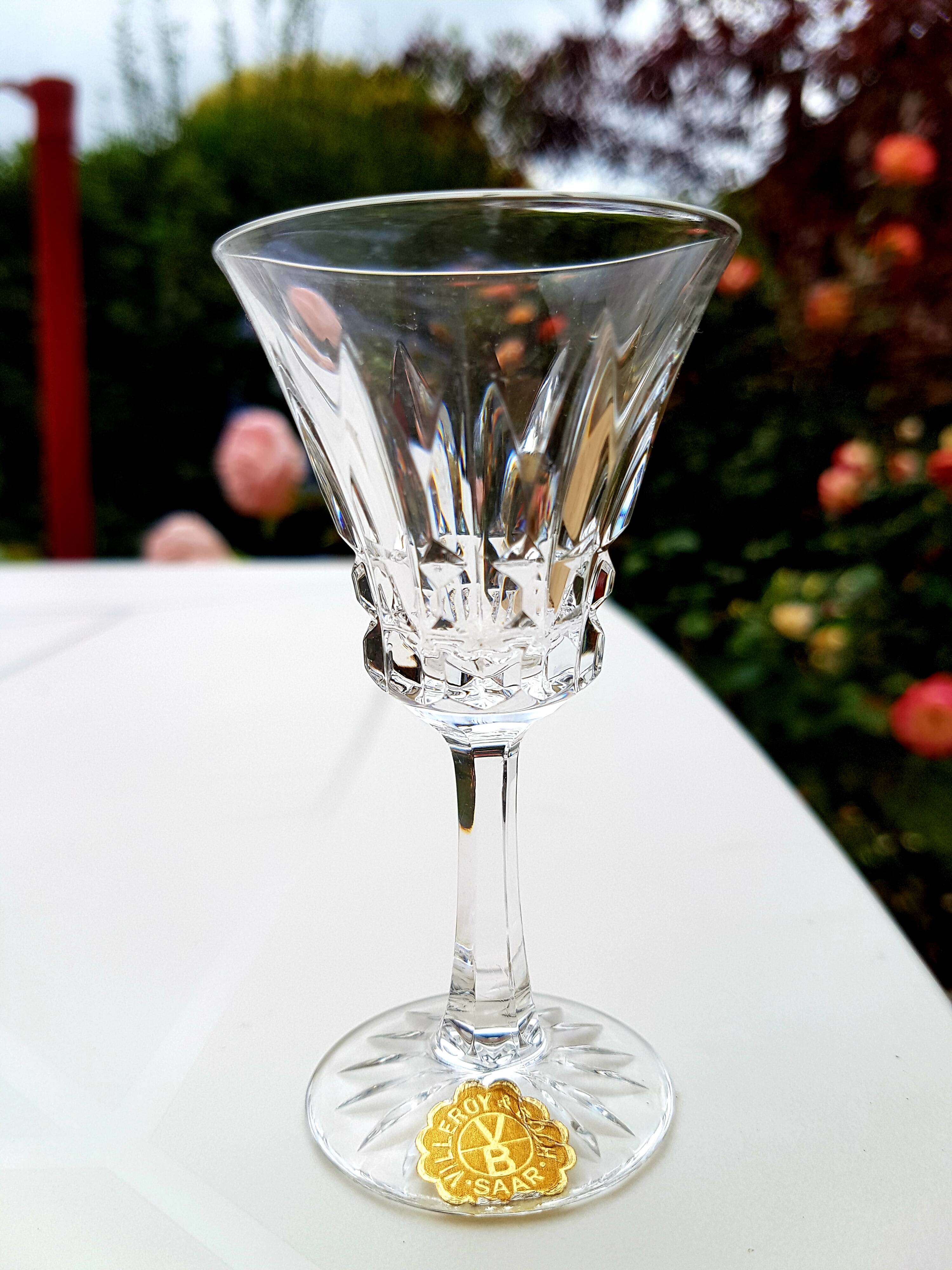 Lots of 12 glasses at Liqueur V-B Saar 1930s