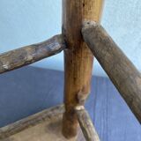Chestnut and bamboo stool