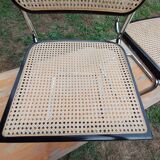 Pair of Marcel Breuer B32 Cesca black chairs