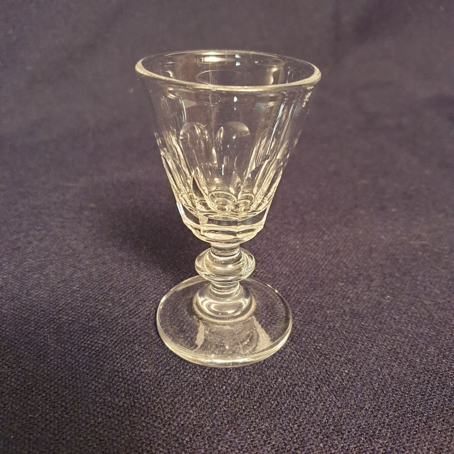 6 antique crystal shot glasses