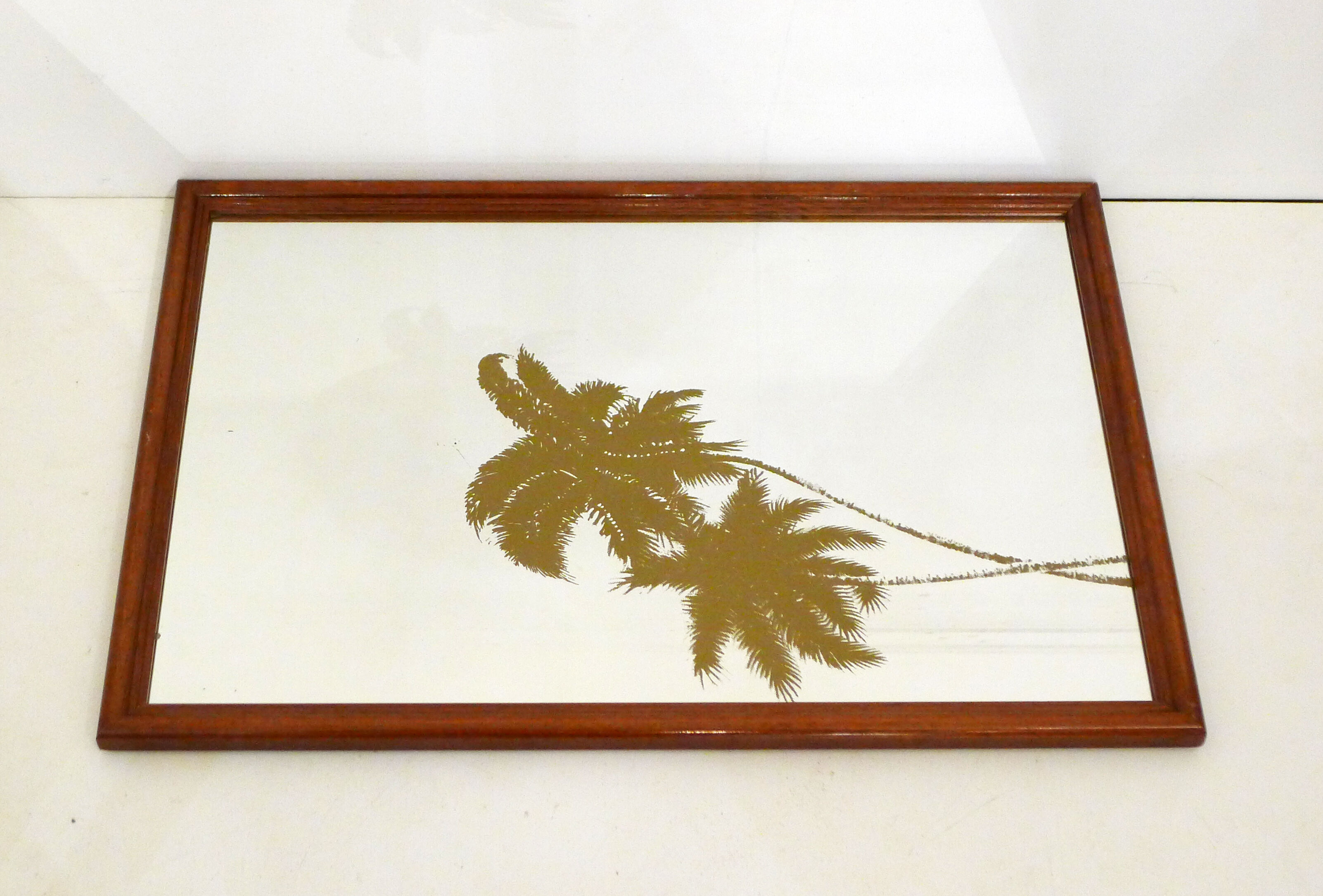 Wall mirror décor golden coconuts