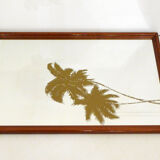 Wall mirror décor golden coconuts