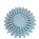 Round silver wall mirror