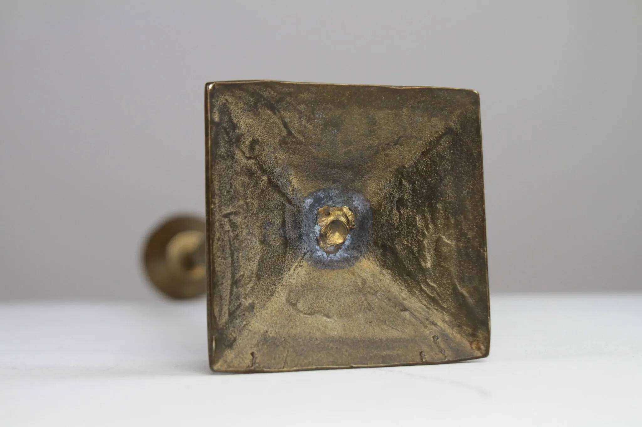 Brass Candlestick — Art Deco / Modernist Style, Belgium, circa 1920s–1940s