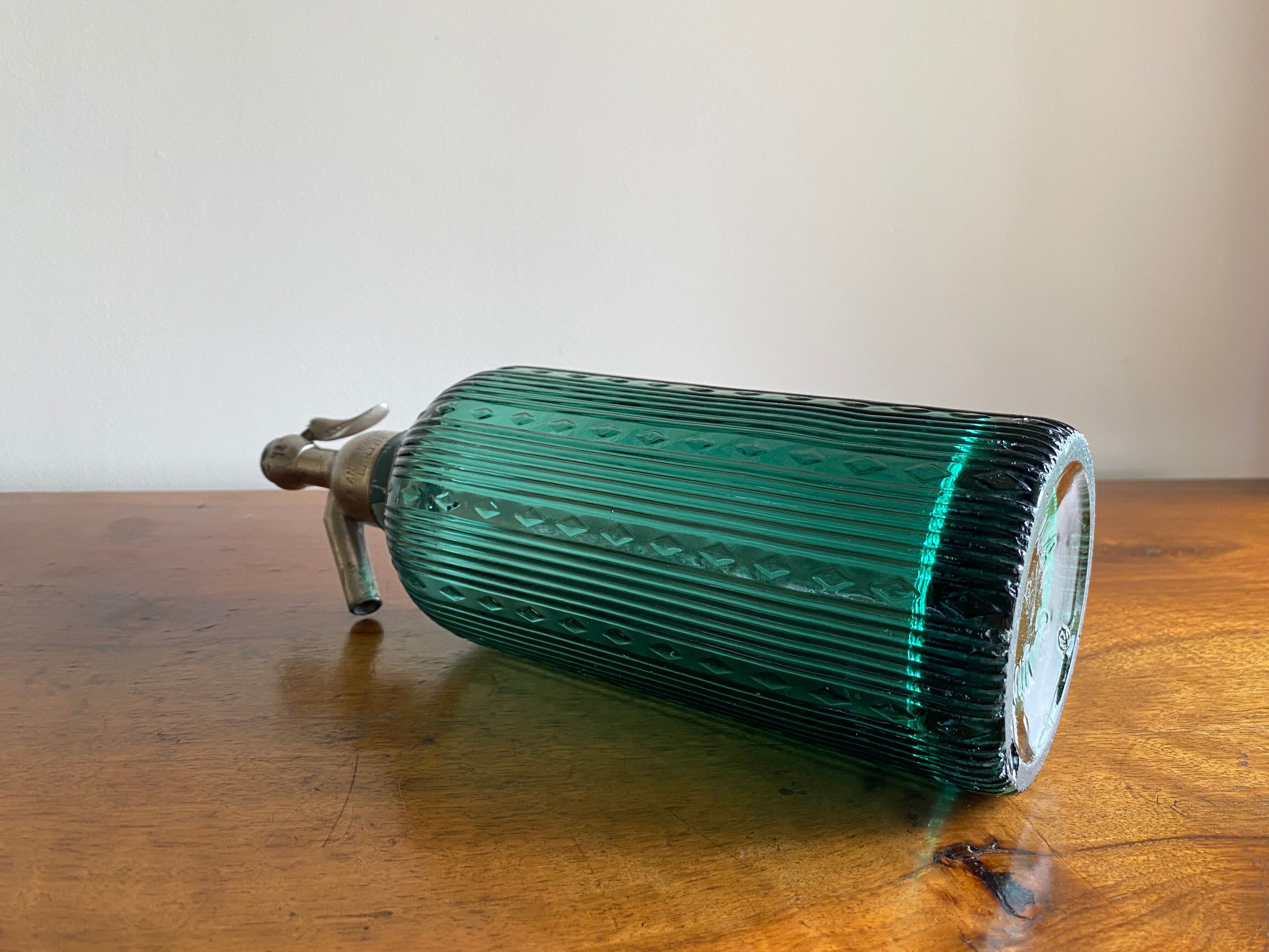 Old green siphon Lerida Spain