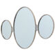 Vintage triptych mirror in twisted metal – 1960s