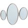 Vintage triptych mirror in twisted metal – 1960s