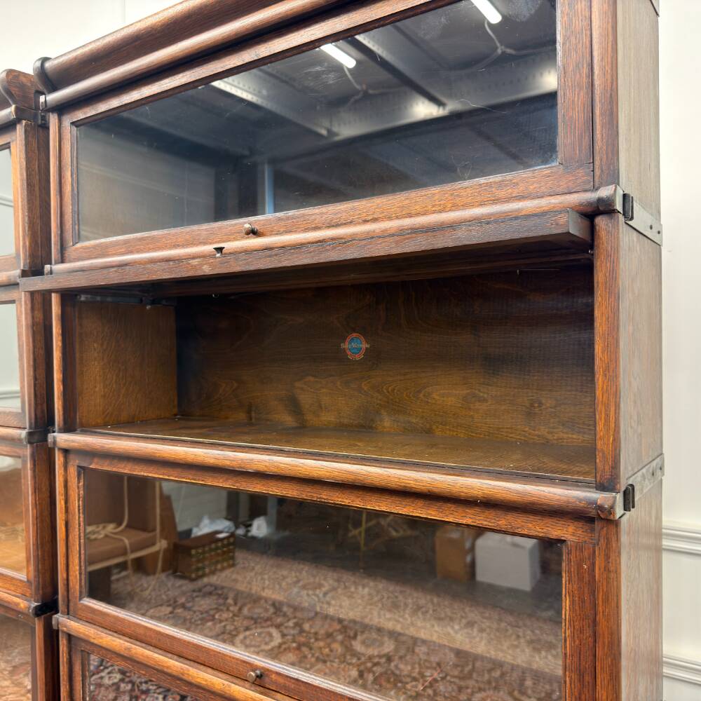 Ensemble de bibliothèques antiques en anglais Wernicke Globe originales