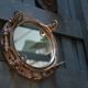 Bronze boat porthole mirror 1920 45x45cm