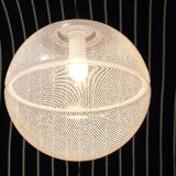 Harvey Guzzini Suspension Boule Op-Art Striped Postmodern by Meblo, 1970s