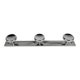 3-headed chrome-plated metal coat hook from the 70s