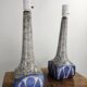 Set of 2 tall Persia glaze table lamps by Marianne Starck for Andersen, 1960s