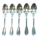 Set of 5 large silver-plated spoons