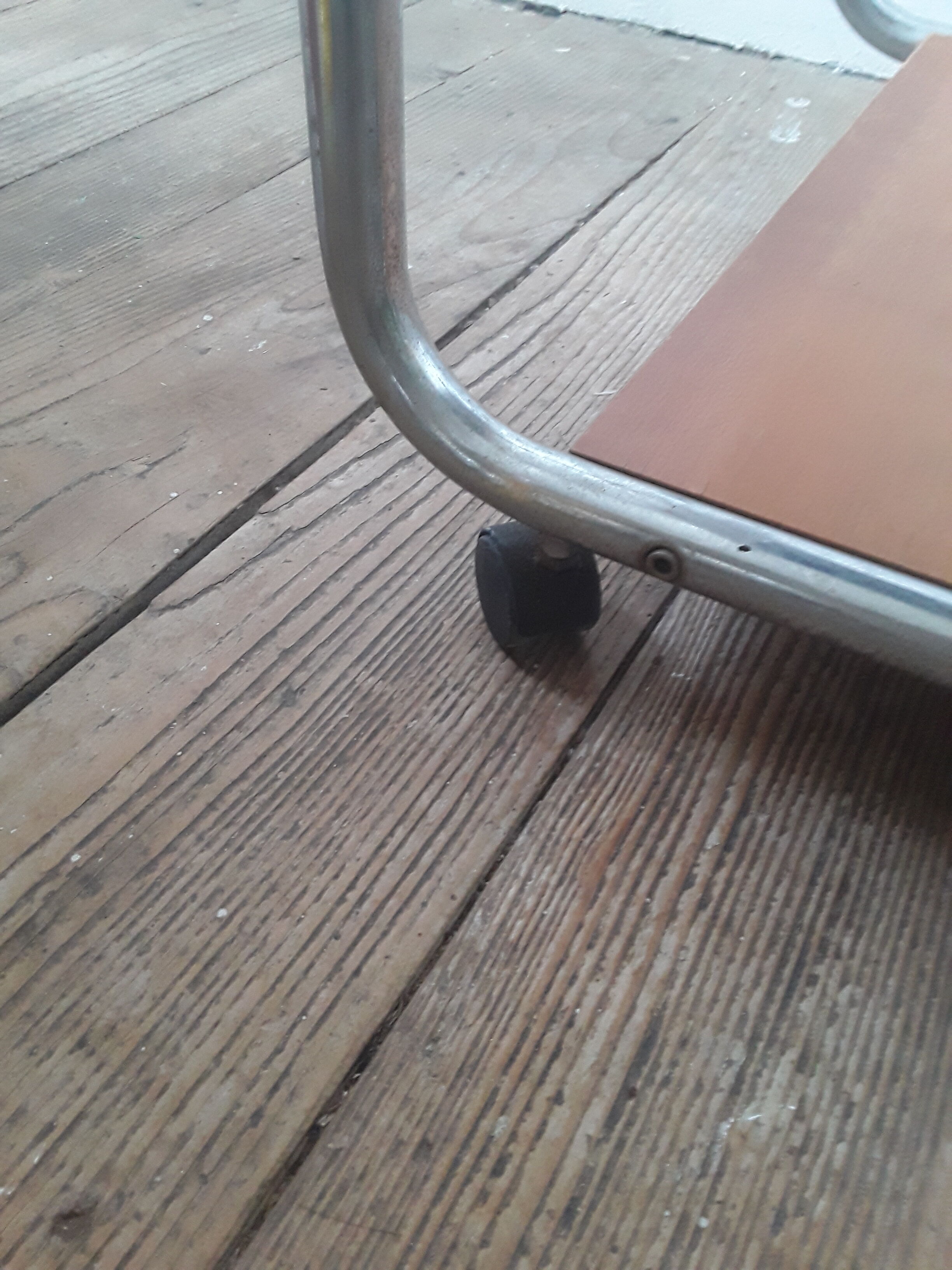 Vintage service/magazine door with wheels